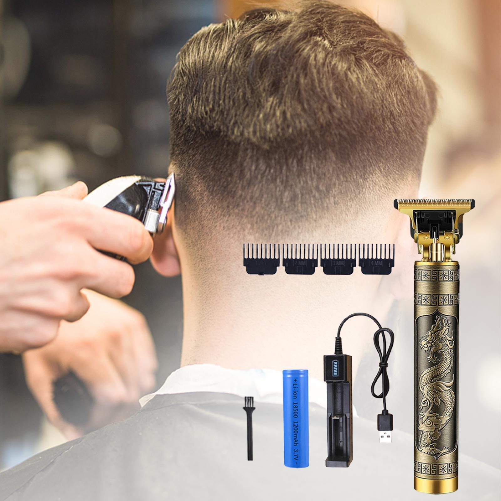 Retro Men Hair Clippers Trimmers Kit, Rechargeable ,Professional Barber Razor ,Low Noise Strong Power Shaver for Hair Styling, Barber Children