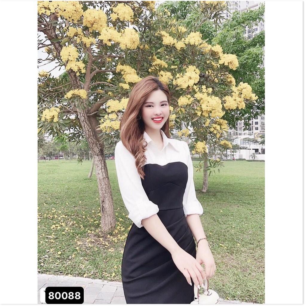 Đầm poly 2 da phối voan dành cho các nàng cực xinh , tôn dáng THỜI TRANG NEMO36 STORE