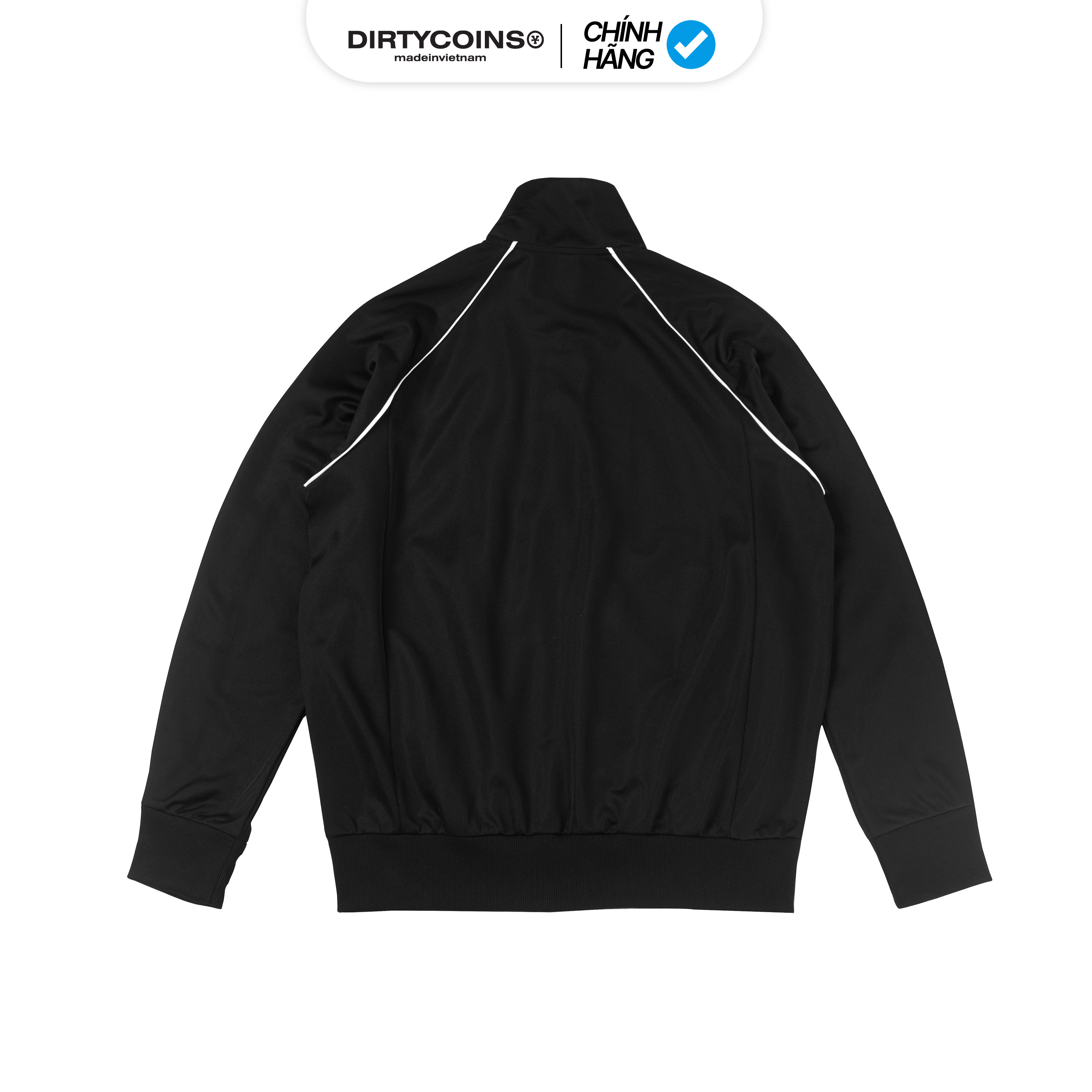 Áo Khoác DirtyCoins Logo Striped Track Jacket - Black