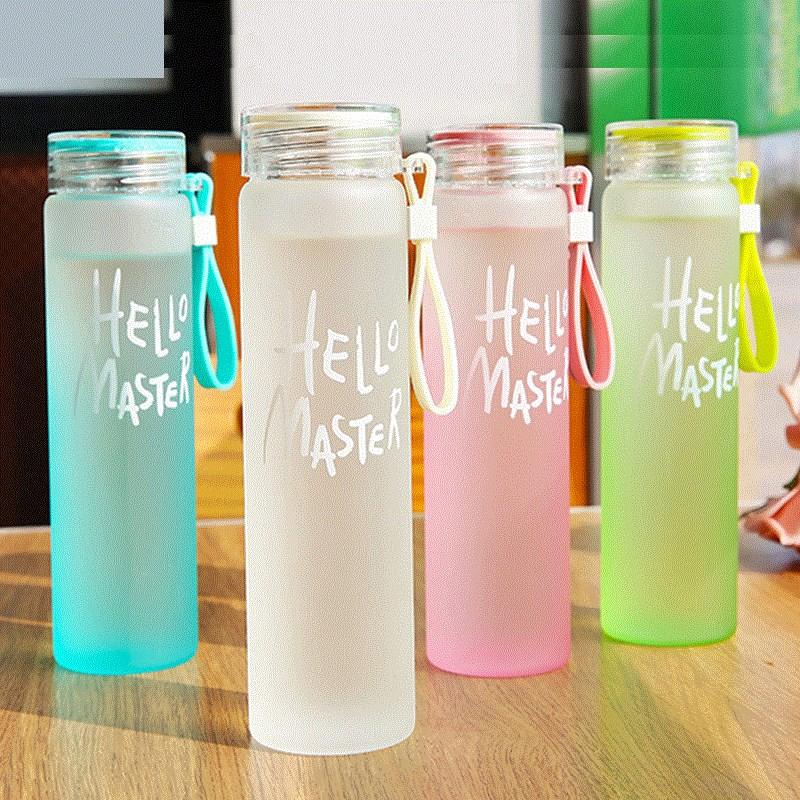 Bình Đựng Nước Thuỷ Tinh Hello Master 450ml Cực đẹp