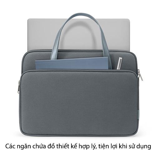 TÚI XÁCH TOMTOC (USA) BRIEFCASE PREMIUM DANHF CHO MACB 13”/14”, ULT.RABO.OK 13″ bảo vệ máy tính xách tay - HÀNG CHÍNH HÃNG