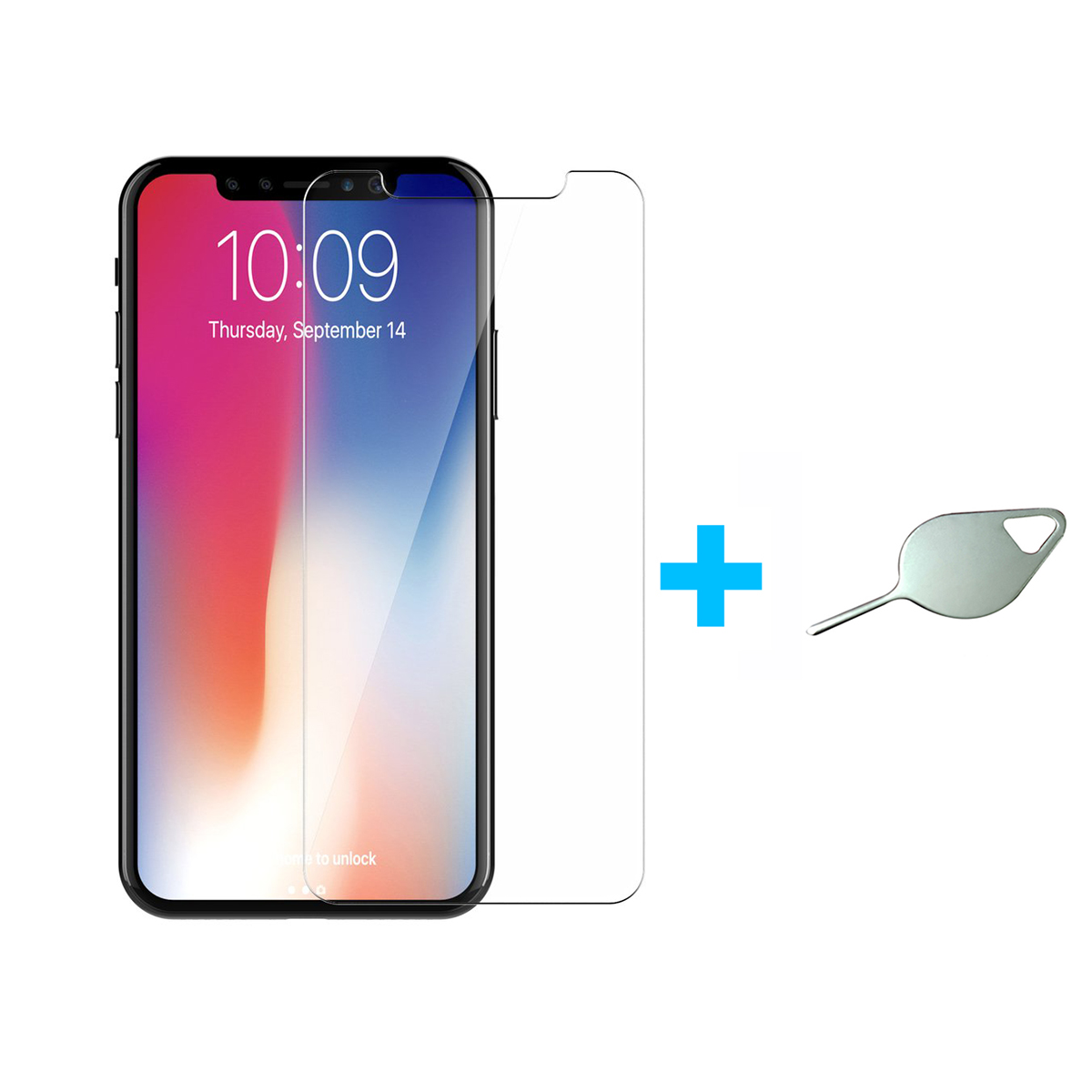 Bộ Kính Cường Lực Dẻo Nano Cho iPhone XR (Trong Suốt) Và Cây Lấy Sim Hình Giọt Nước - Hàng Nhập Khẩu