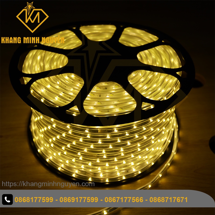 Led dây 220V đổi màu -- - bọc chống nước - trang trí trần, quấn thân cây