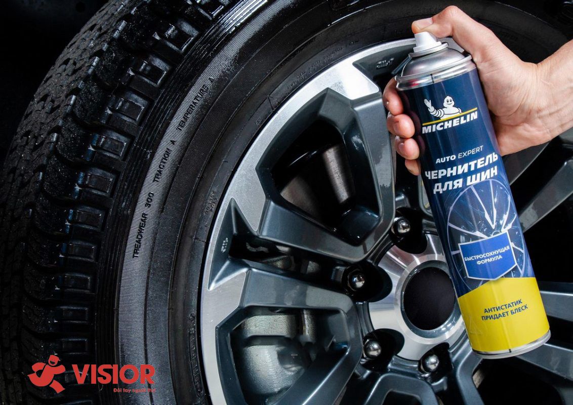 Chai xịt vệ sinh và bảo dưỡng làm bóng lốp ô tô Michelin W31432 -giảm nhiệt, ngăn ngừa nứt bánh xe, duy trì vẻ sáng bóng