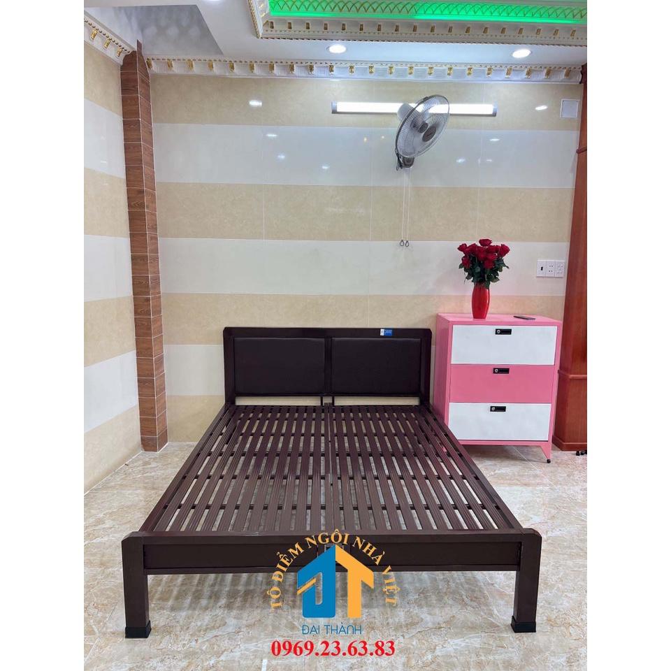 Giường sắt giả gỗ 1m, 1m2, 1m4,1m6,1m8 x 2m hàng cao cấp CỨNG CÁP - ĐẠI THÀNH