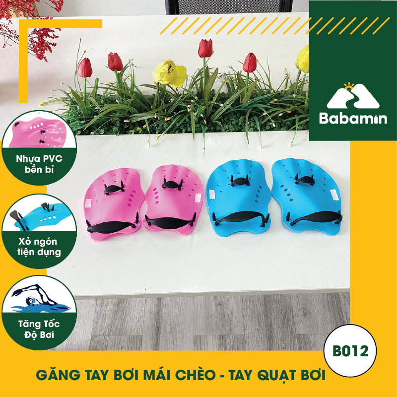 Tay Bơi Mái Chèo Đeo Tay – Găng Tay Bơi – Tay Quạt Bơi Siêu Tốc – B012