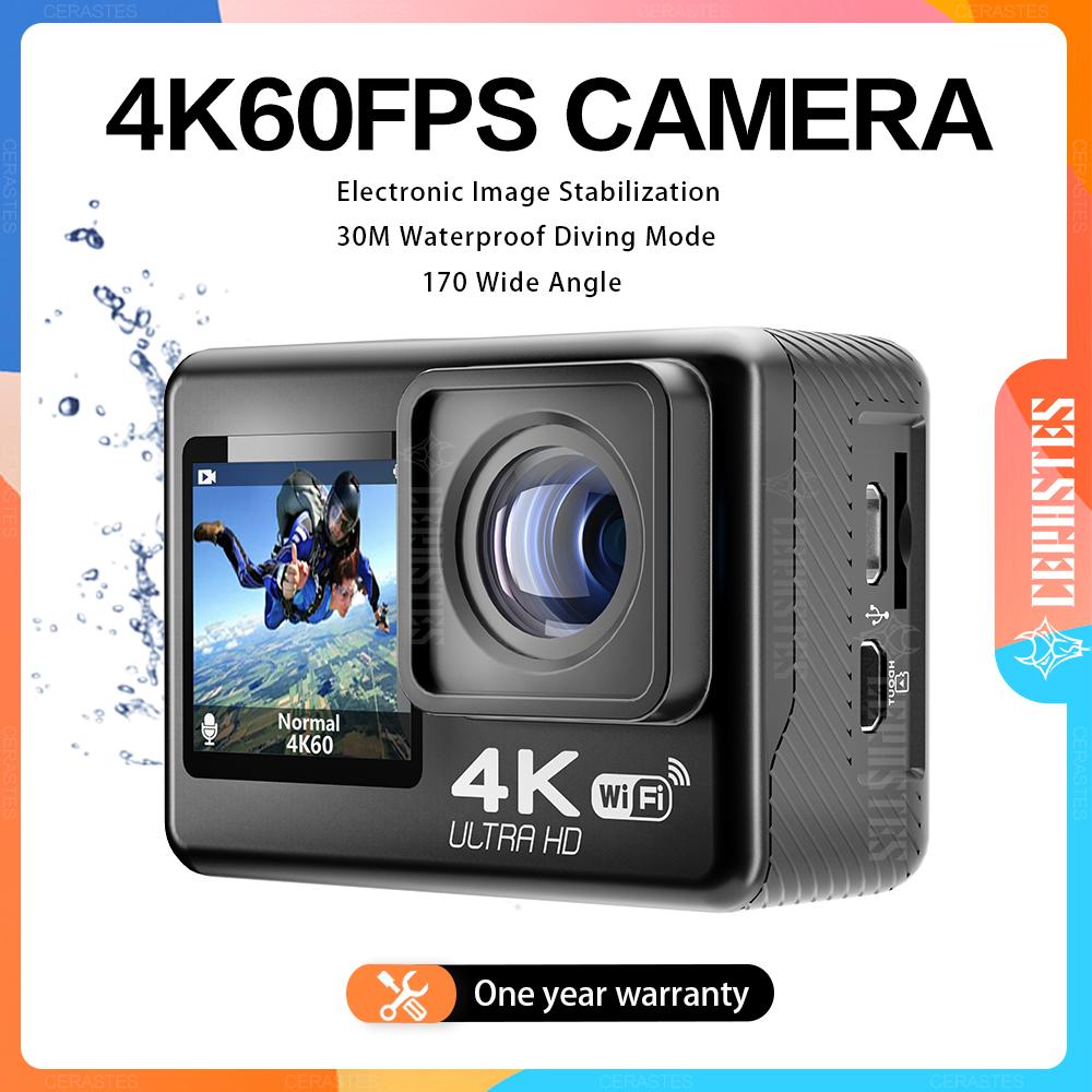 Cerastes 4K 60fps WiFi Camera hành động chống lắc