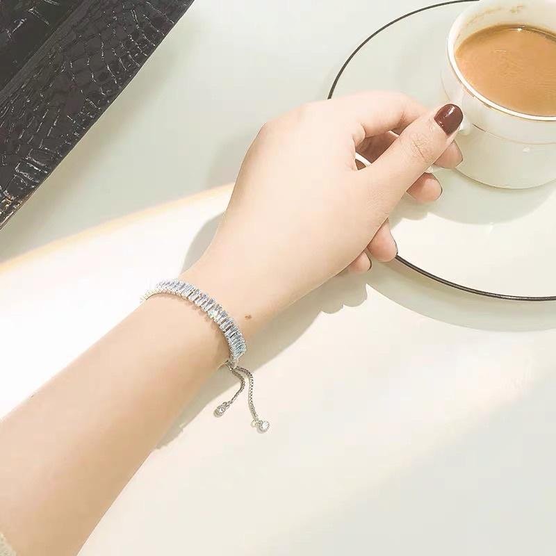 B24 Lắc tay vòng tay titan nữ màu bạc đẹp Ring House
