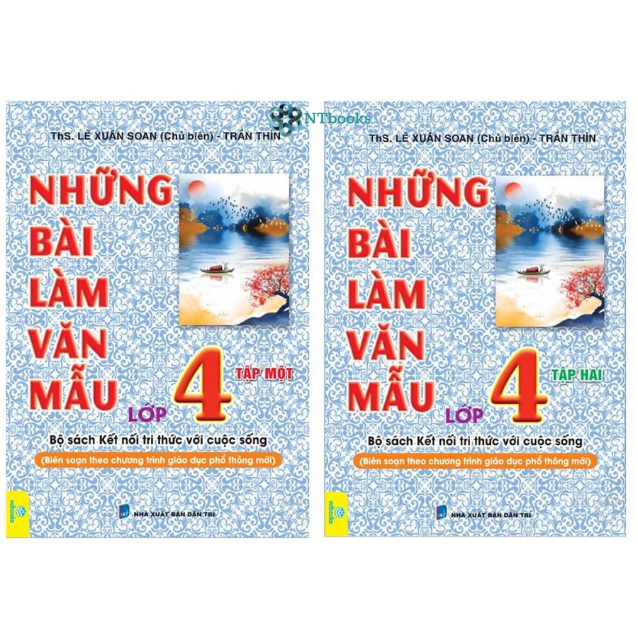 Combo 2 Cuốn Sách Những Bài Làm Văn Mẫu Lớp 4 Tập 1 + Tập 2 - Kết Nối Tri Thức