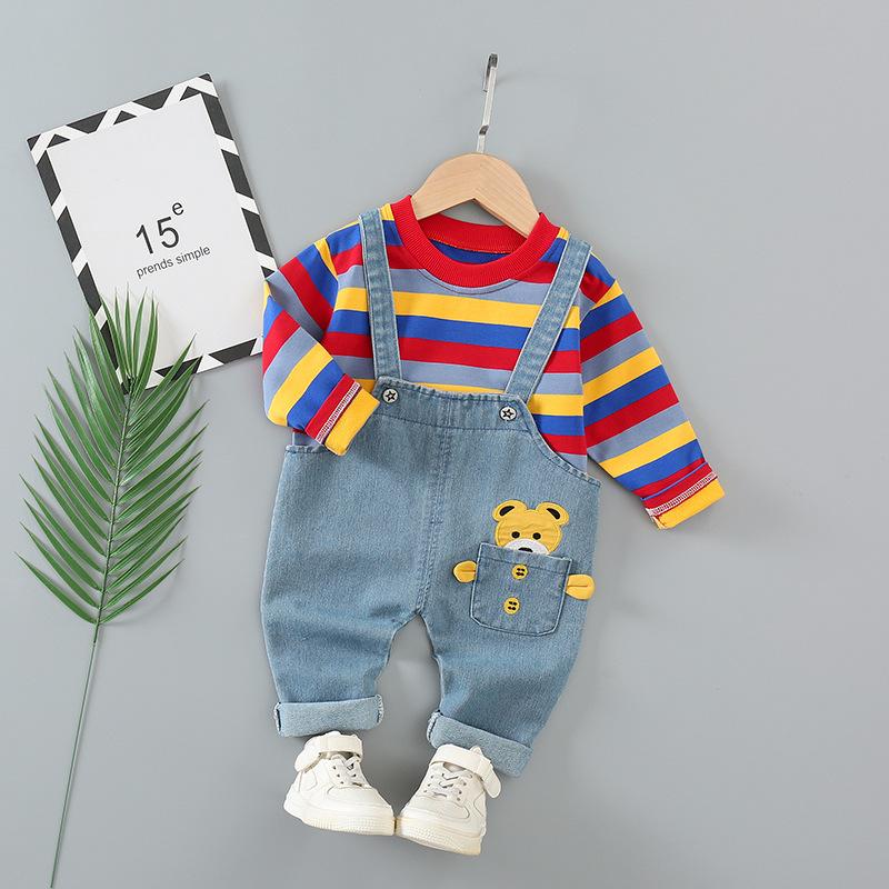 Mùa Hè Cho Bé Trai Bé Gái Quần Áo Cotton Thời Trang Trẻ Sơ Sinh Thể Thao Dành Cho Bé Trai In Hình Cartoon Áo Thun + Quần Short 2 Trẻ Em quần Áo