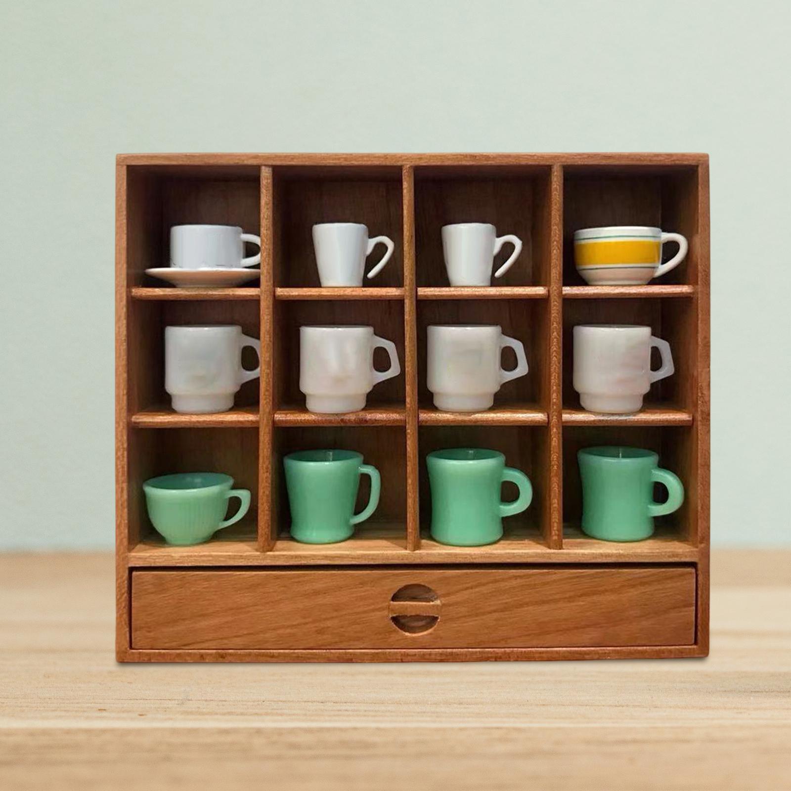 Dollhouse Miniature Storage Rack DIY Scene Model Miniature Dollhouse Decoration Accessories for Kitchen Decoration