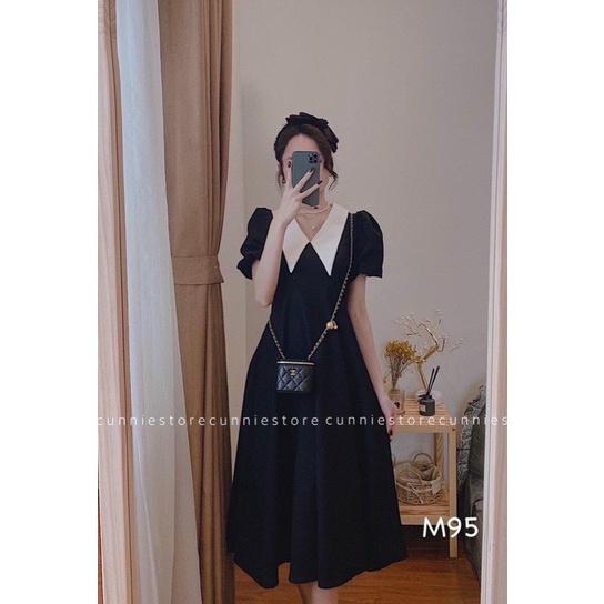 ĐẦM CHUBBY BIGSIZE MÀU ĐEN CỔ NHỌN ĐI DẠO PHỐ, ĐI TIỆC