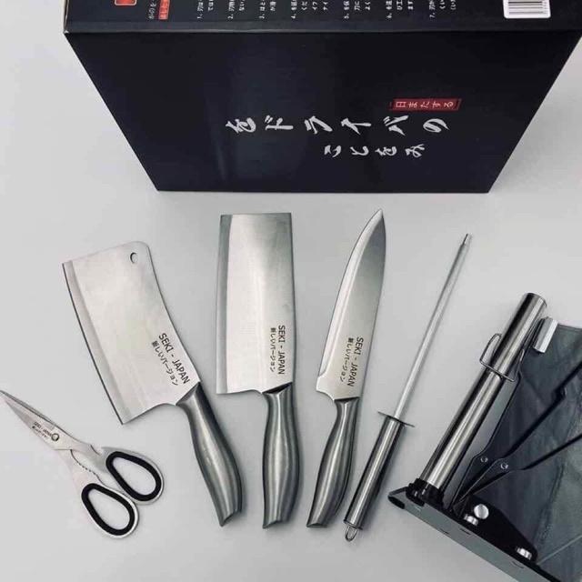Bộ Dao Làm Bếp Nhật Bản làm Từ Inox Bền Đẹp, Chống Gỉ Sét, Chống Ăn Mòn