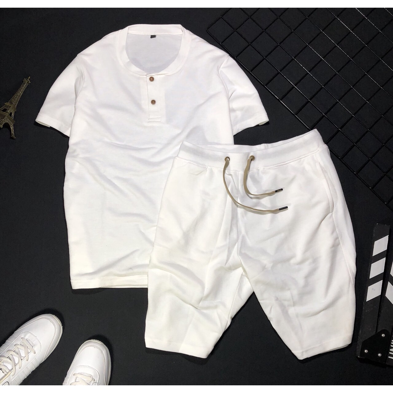 BỘ QUẦN ÁO NAM NGẮN NỈ COTTON ĐẸP