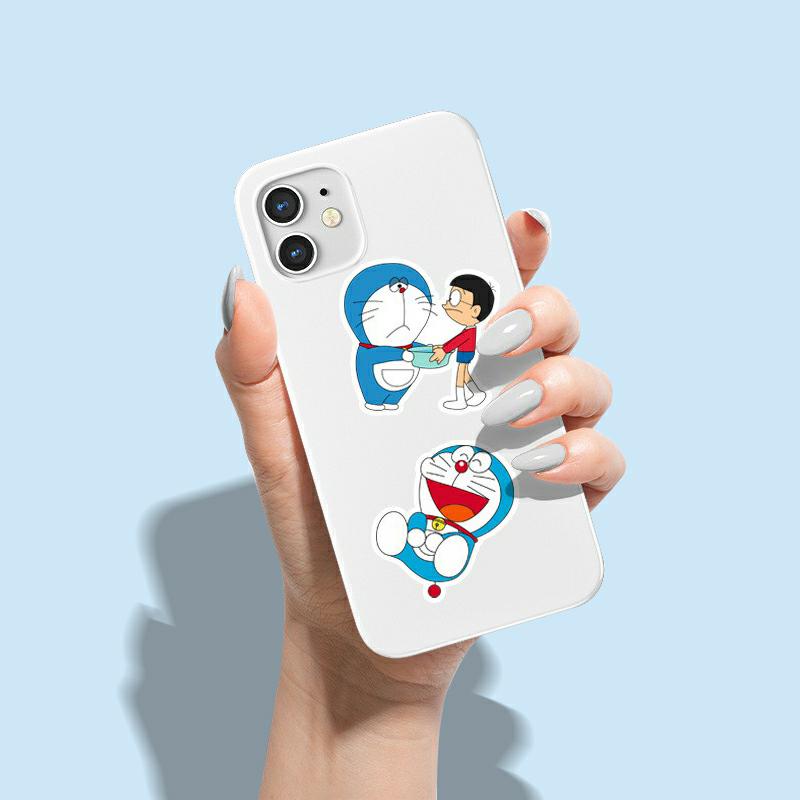 Sticker Doraemon Cắt Sẵn Hình Dán Trang Trí Mũ Bảo Hiểm Laptop Điện Thoại Ván Trượt Sổ tay Notebook