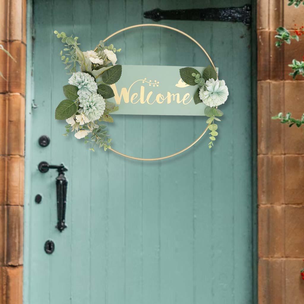 Front door hanging wreath Green