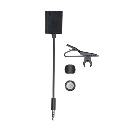 Micro Gài Áo Audio-Technica ATR3350XIS - Cho Máy Ảnh, Máy Quay, Có Giắc Chuyển Cho Điện Thoại TRRS Android - Hàng Chính Hãng