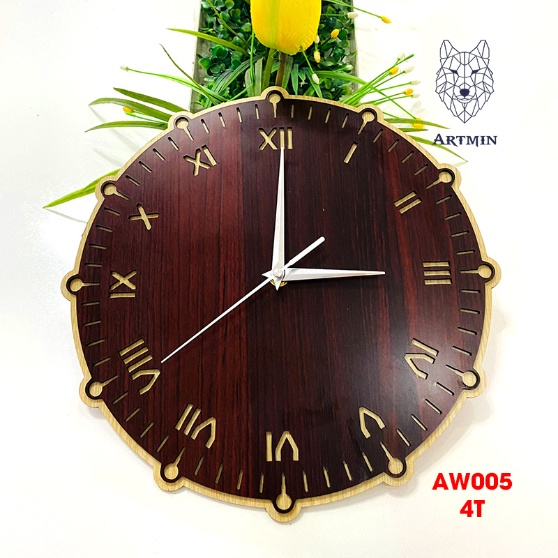 AW005 - Đồng Hồ Gỗ Treo Tường – Décor Trang Trí Nghệ Thuật
