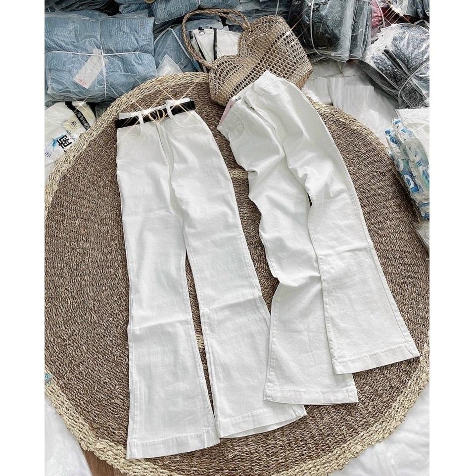 Quần Jean Ống Loe Lưng Cao Kiểu Trơn QJ29