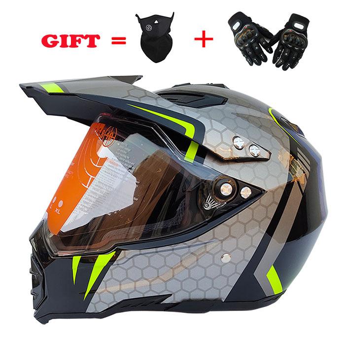 Khuyến mại motocross mũ bảo hiểm đua mũ bảo hiểm mũ bảo hiểm đầy đủ xe máy mũ bảo hiểm bốn mùa mũ bảo hiểm miễn phí găng tay mặt nạ
