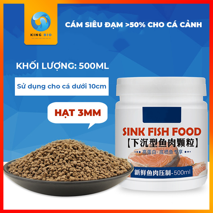 Cám cao cấp siêu đạm trên 50% giàu dinh dưỡng và vitamin cho cá cảnh