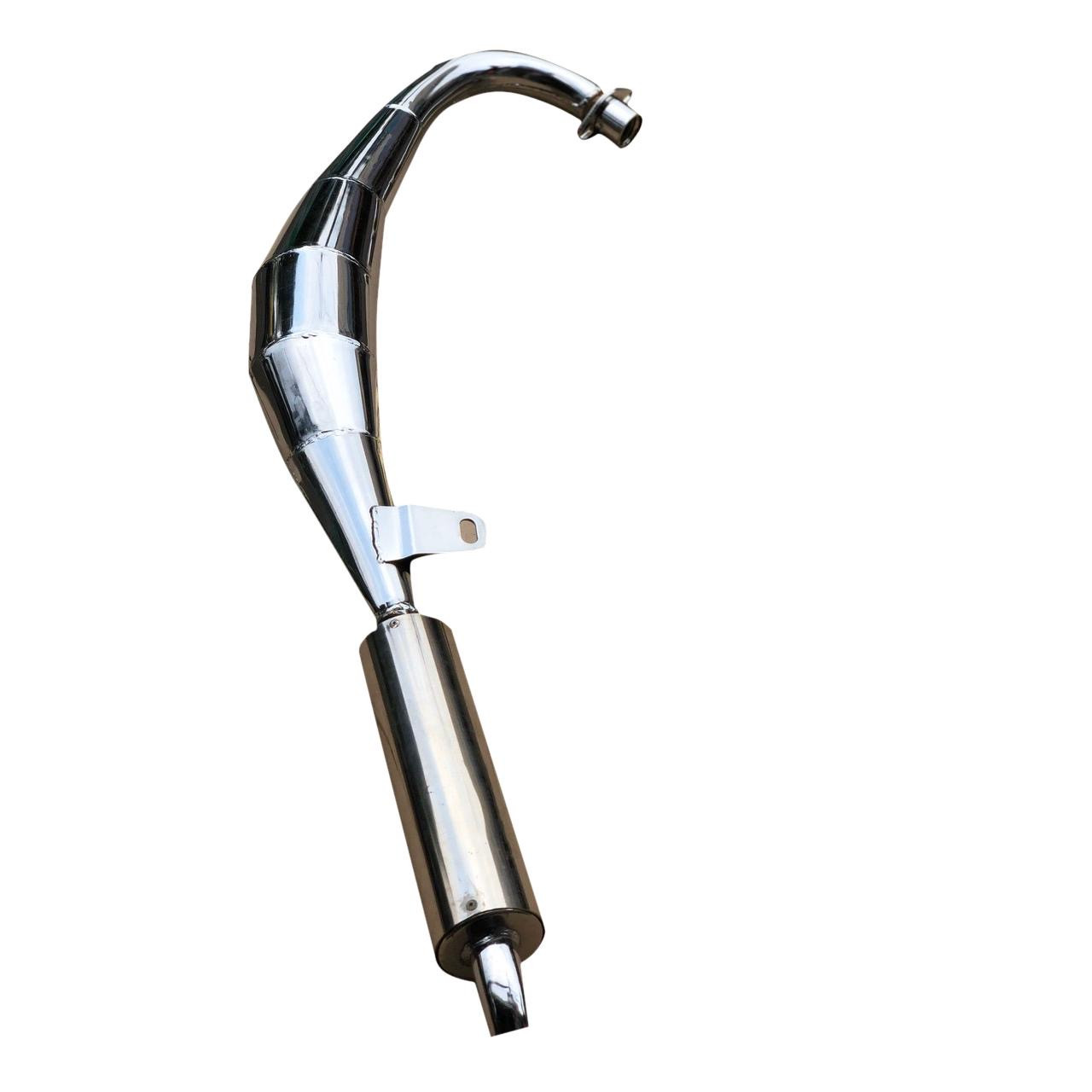 Cổ xi inox kèm lon pô dành cho xe 2 thì Sport