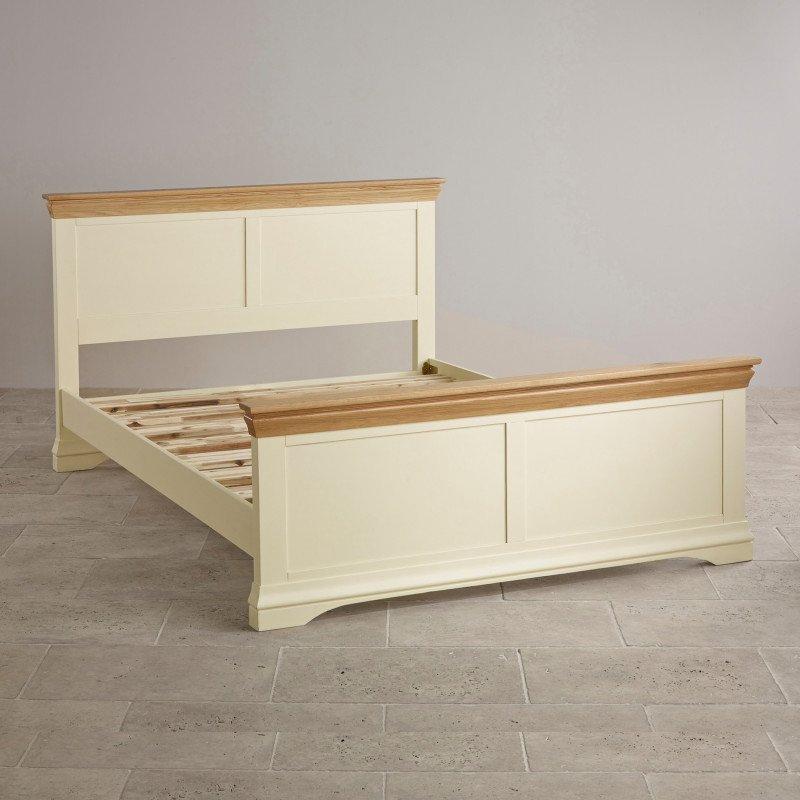 Giường Đôi Country Cottage Gỗ Sồi Ibie - Trắng