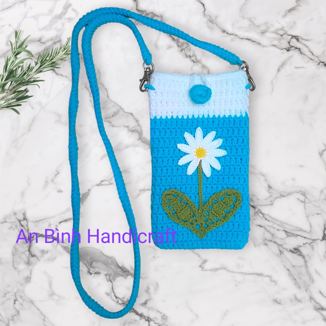 Túi đeo chéo, túi đựng điện thoại, túi đeo vai thủ công bằng len, crossbody bag, phone bag, shoulder bag knit crochet handmade