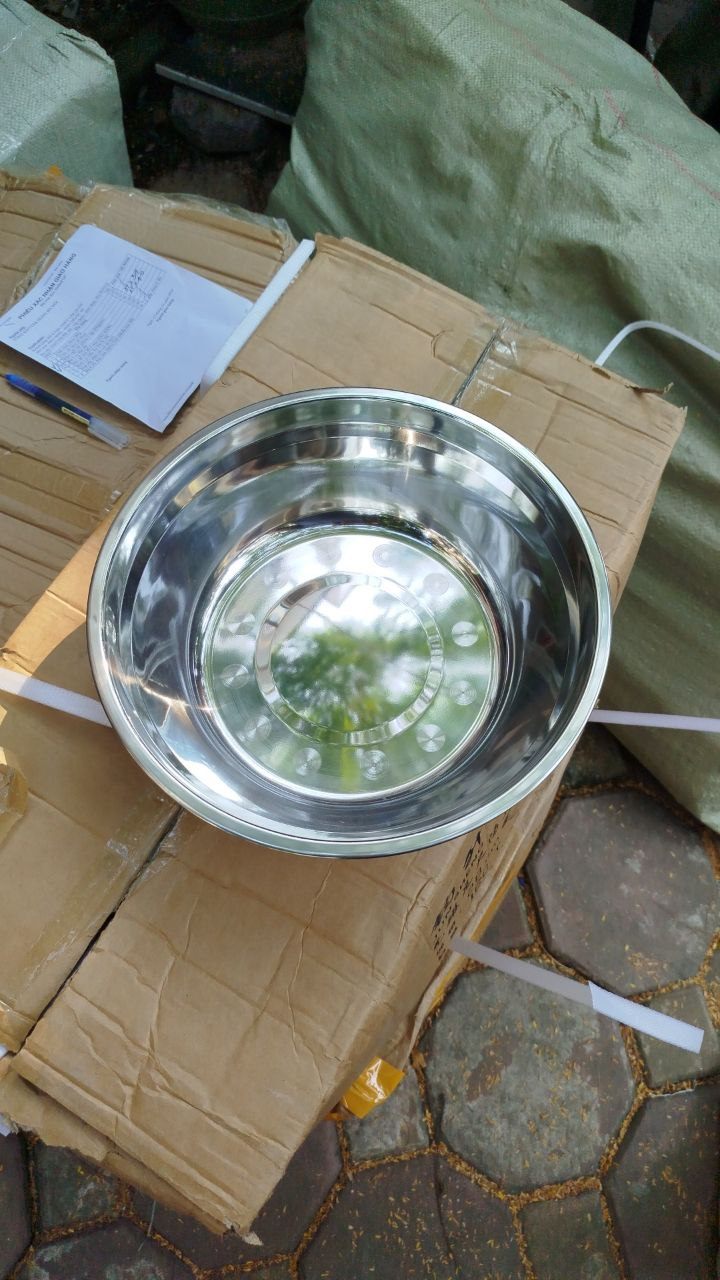Thau Inox Trơn Kiểu Hàn Quốc 28cm Chậu Inox Thiết Kế Đơn Giản, Sang Trọng Dày Dặn Đẹp