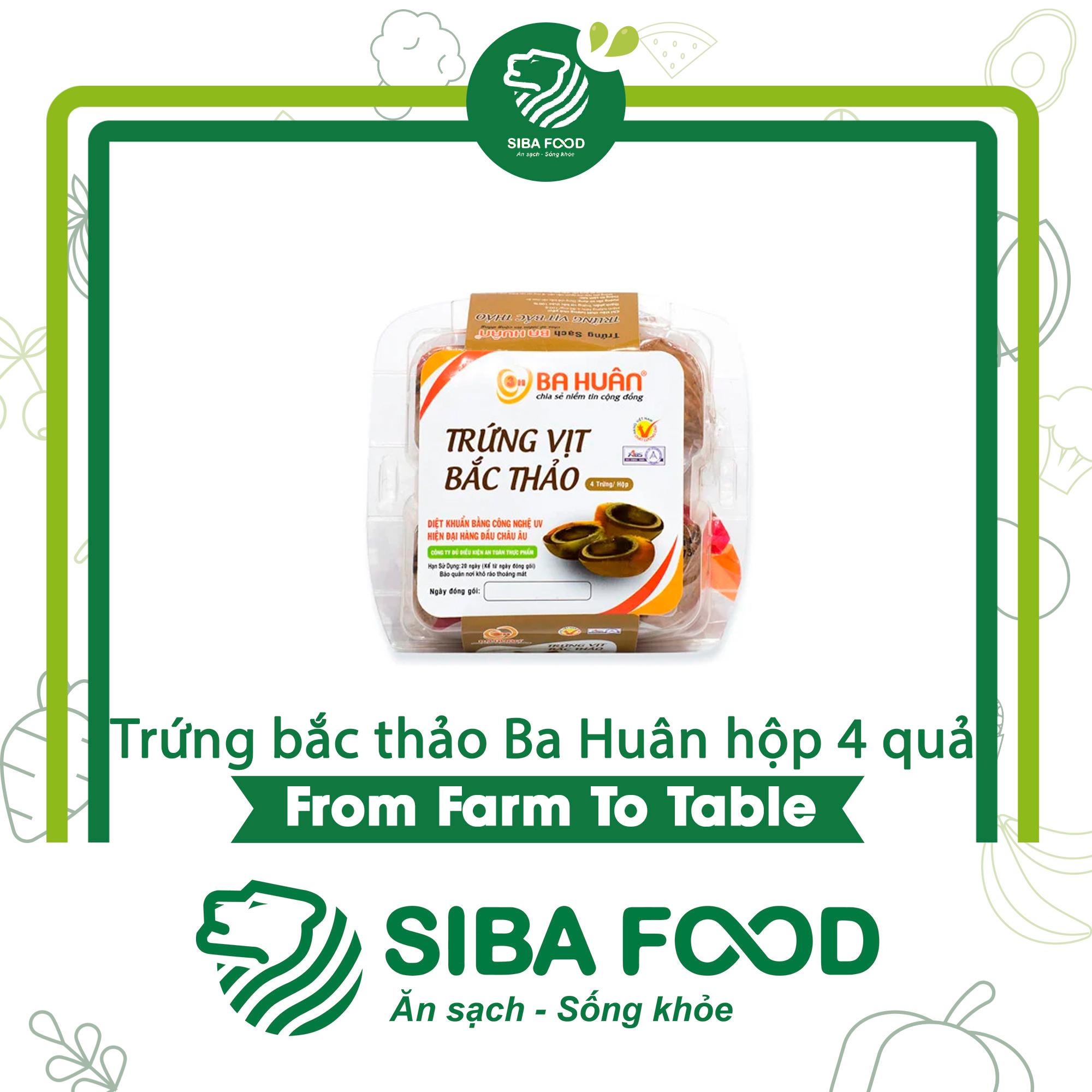 Trứng bắc thảo Ba Huân hộp 4 quả