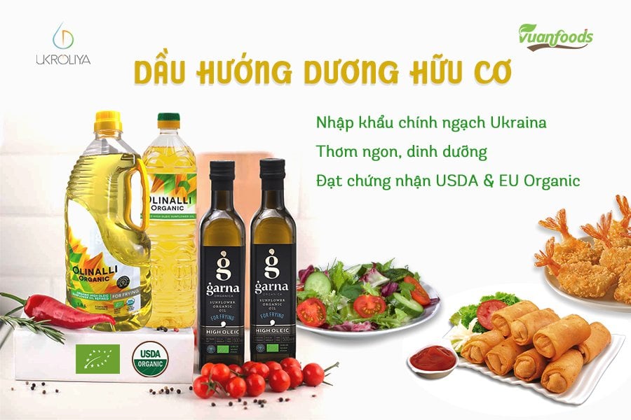 Dầu hướng dương hữu cơ Ukroliya organic high oleic