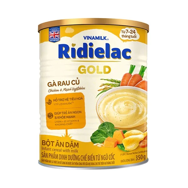 BỘT ĂN DẶM RIDIELAC GOLD GÀ RAU CỦ - 350G