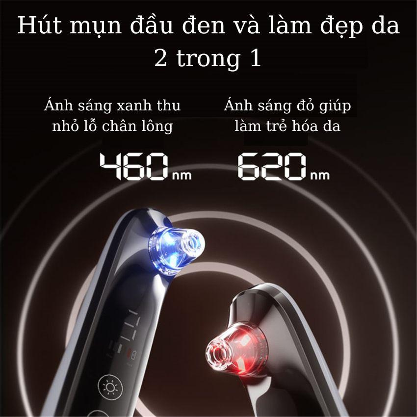 Máy hút mụn đầu đen Enchen EBR001 chiếu LED trẻ hóa da thu nhỏ lỗ chân lông, máy chăm sóc da mặt cầm tay