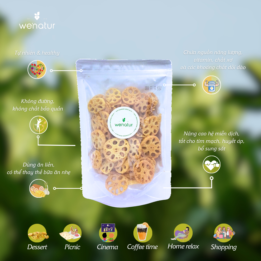 Snack Củ Sen Vị Bơ Tỏi we'natur 100g