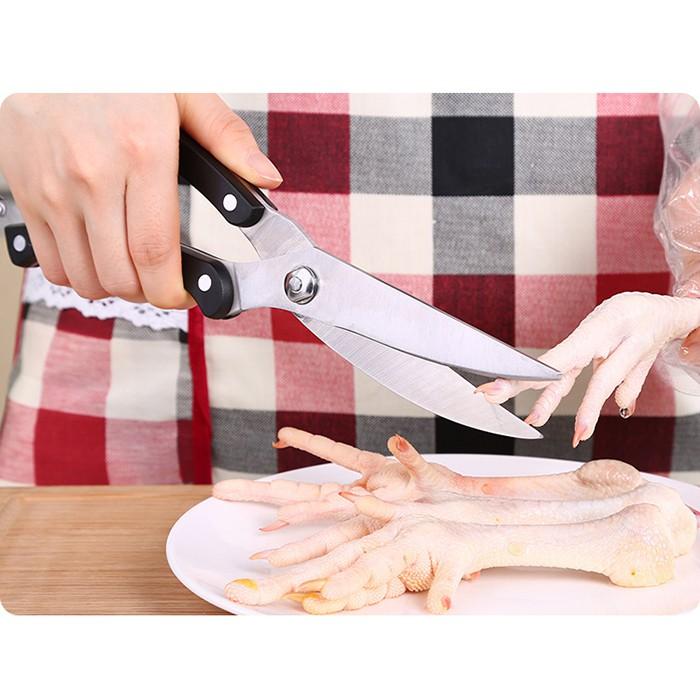 Kéo Cắt Gà Dài 25cm Bằng Thép Có Móc Gài Khóa