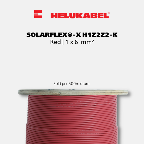 Dây cáp DC HELUKABEL SOLARFLEX-X H1Z2Z2-K | 1 x 6 mm² | Cuộn 500m