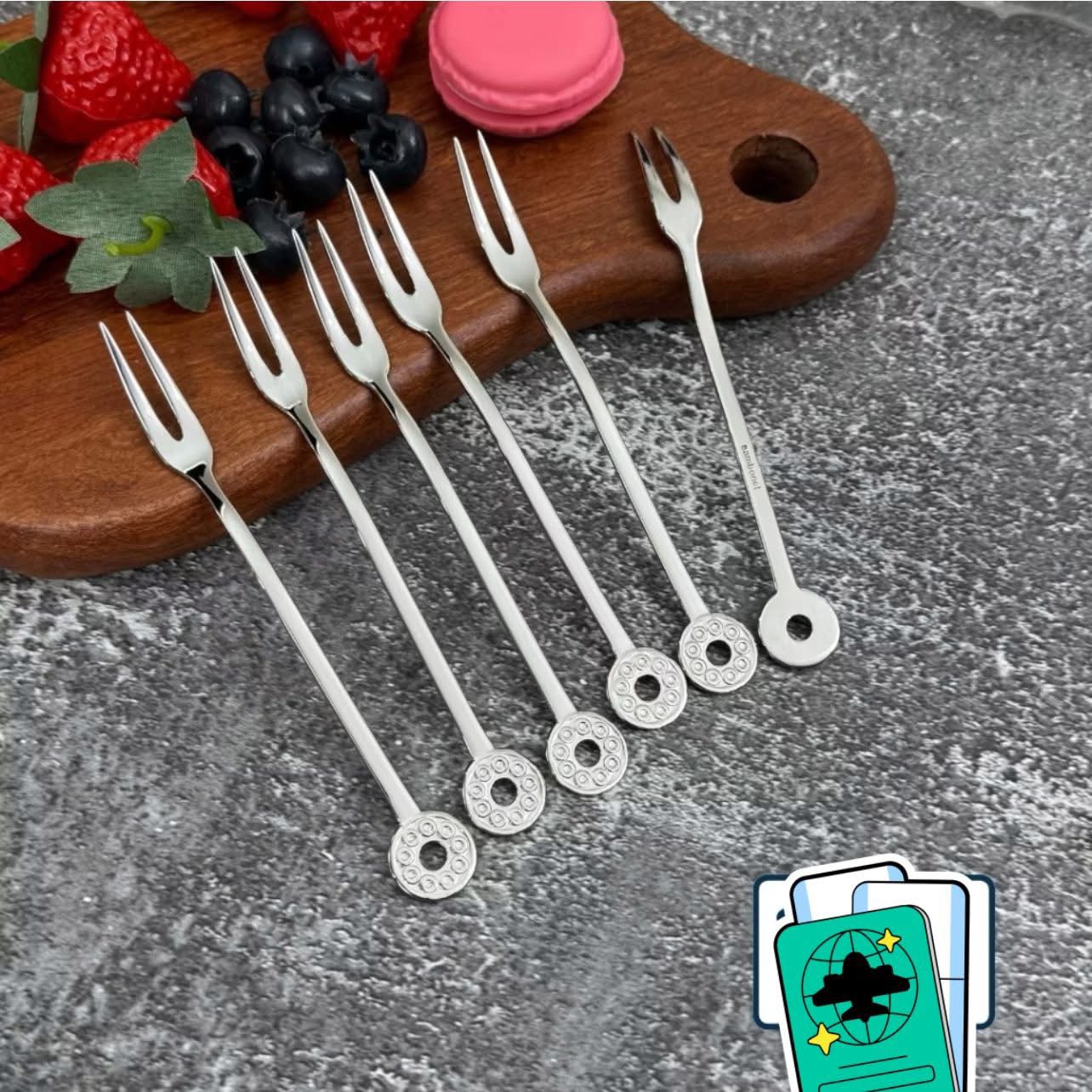 Set 6 dĩa hoa quả cao cấp Sambonet Hàng chính hãng