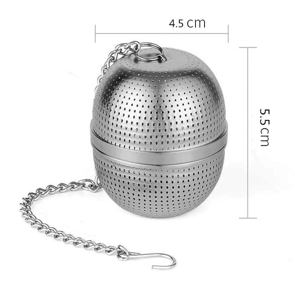 Premium 304 Stainless Steel Tea Filters Mesh Tea Infuser Tea Ball Filter Net Hanging for Mug Cups Teapots Kettle Long Chain Sealed Thread Connection