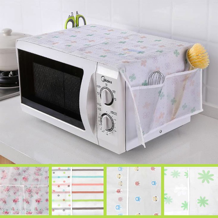 Trùm lò vi sóng có ngăn đựng đồ, chống thấm - có nhiều hoạ tiết - giao ngẫu nhiên