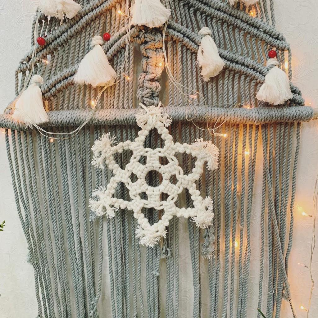 Cây thông macrame treo tường -ảnh thật