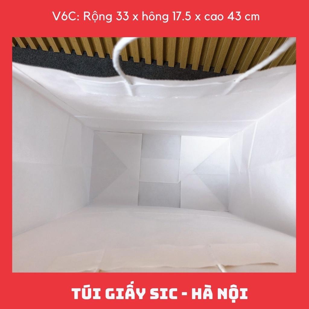 100 CHIẾC TÚI GIẤY KRAFT V6C: 33x17.5x43 cm CÓ QUAI