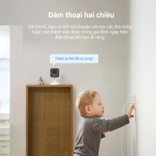 Camera Wifi Góc Rộng Ezviz H1C Trong Nhà, Đàm Thoại 2 Chiều - Hàng chính hãng