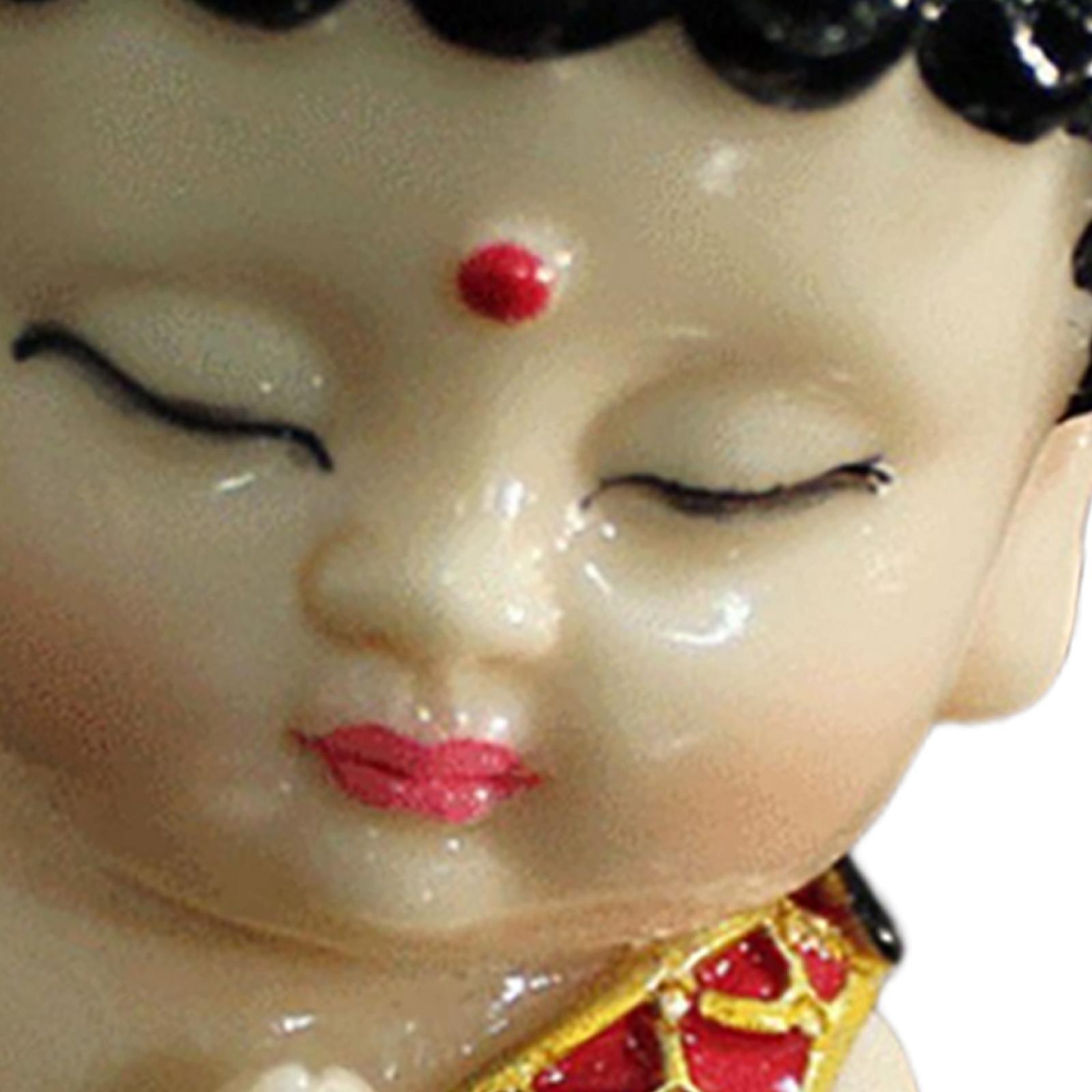 Adorable Sitting Buddha Figurine Tabletop Zen Mini Buddha Statue Home Decor