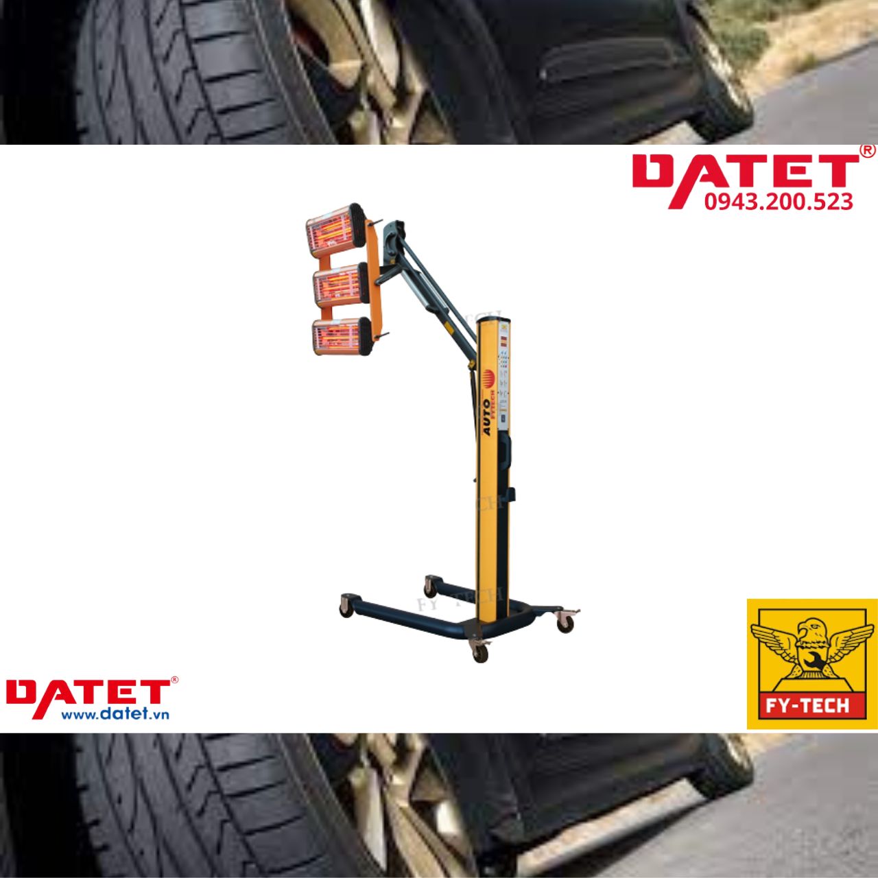 Đèn sấy sơn hồng ngoại phòng sơn ô tô FY-3W. Bảo hành 12 tháng
