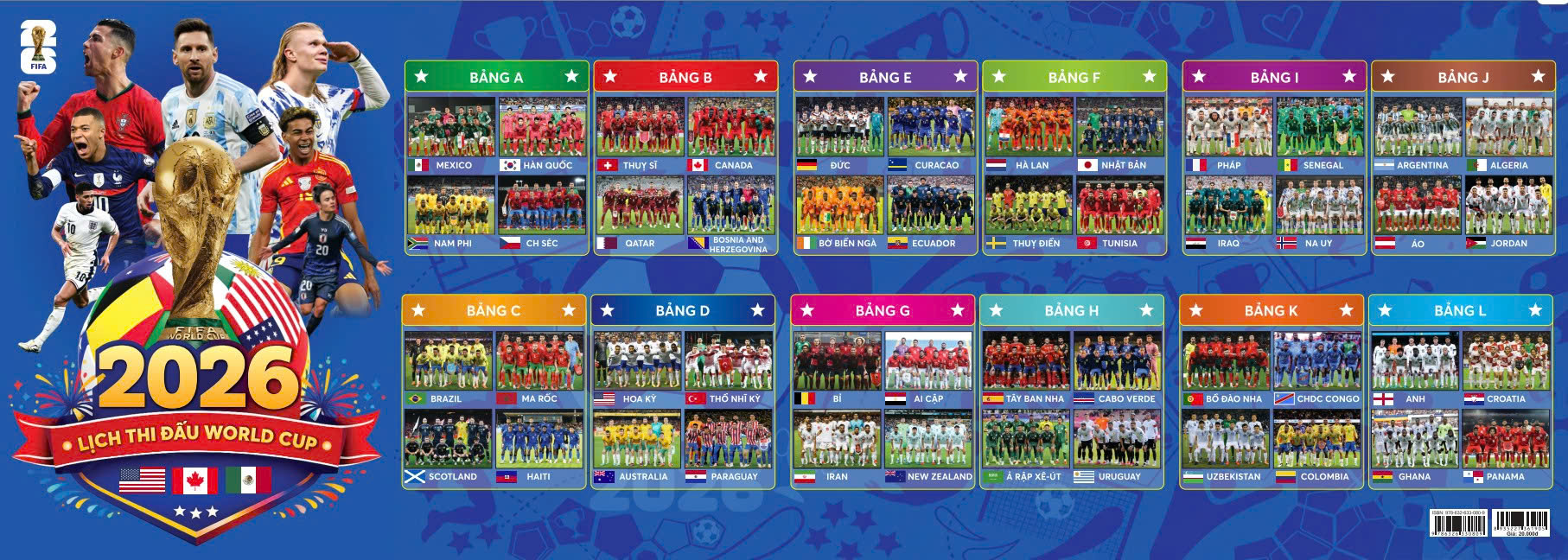 (Bản gấp gọn) LỊCH THI ĐẤU BÓNG ĐÁ WORLD CUP 2026 – ndbooks