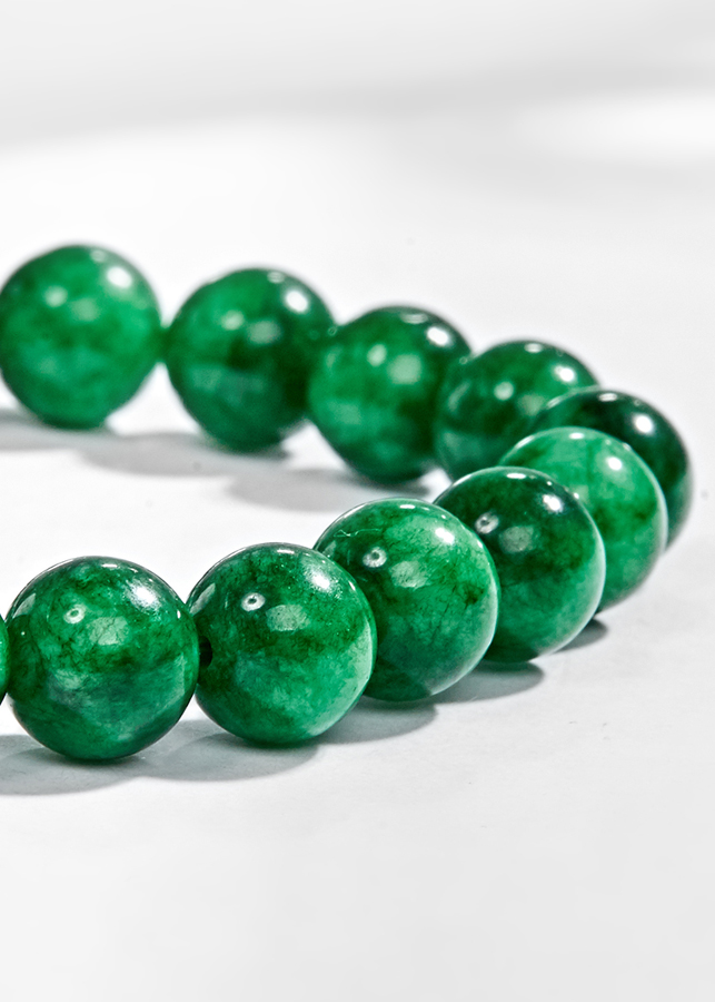 Vòng Tay Đá Cẩm Thạch Phối Bàn Tay Hamsa Bạc