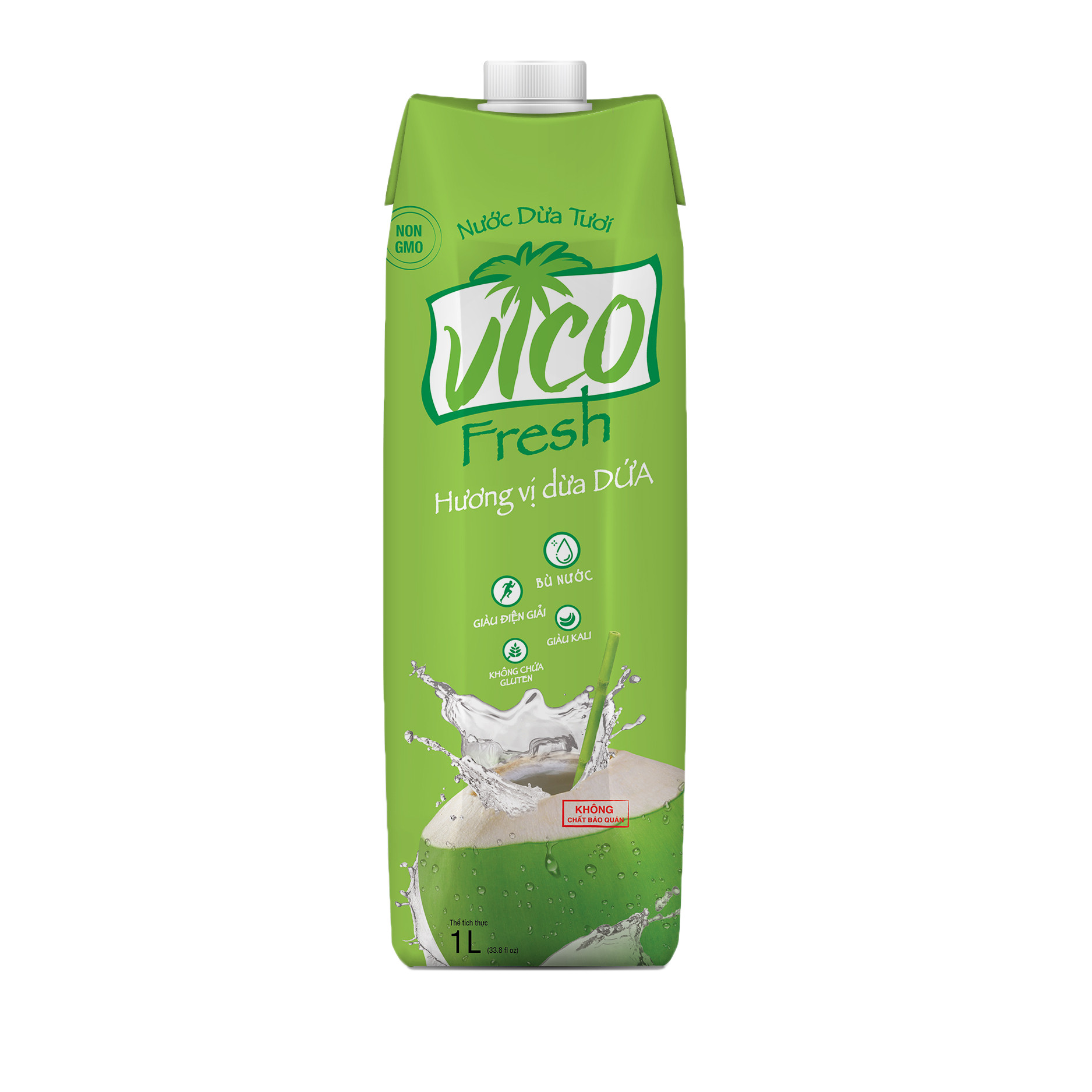 Thùng 12 hộp Nước dừa dứa VICO FRESH (1 lít / hộp)