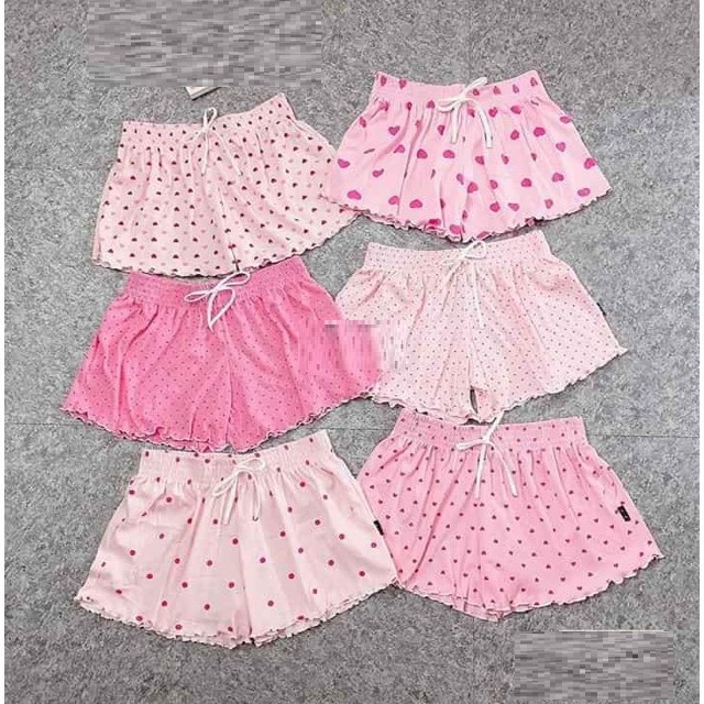 Quần short cotton Thái màu HỒNG cho bạn nữ thêm cute