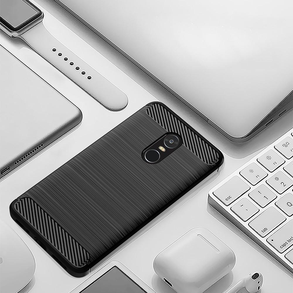 Ốp lưng cho Xiaomi Redmi Note 4 4X dẻo Carbon phay xước chống sốc chống vân tay