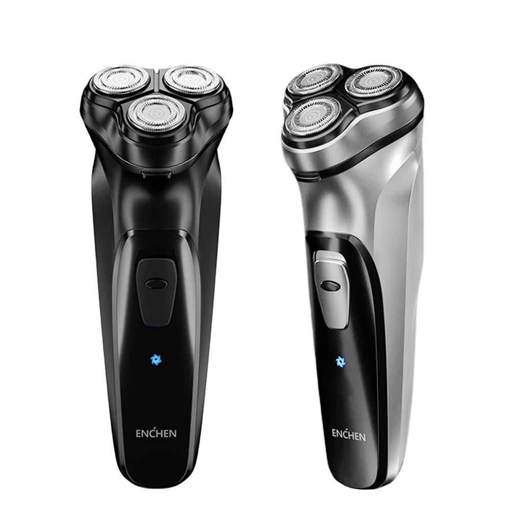 2pcs USB Rechargeable Men 3D Rotary Electric Beard Shaver Beard Trimmer